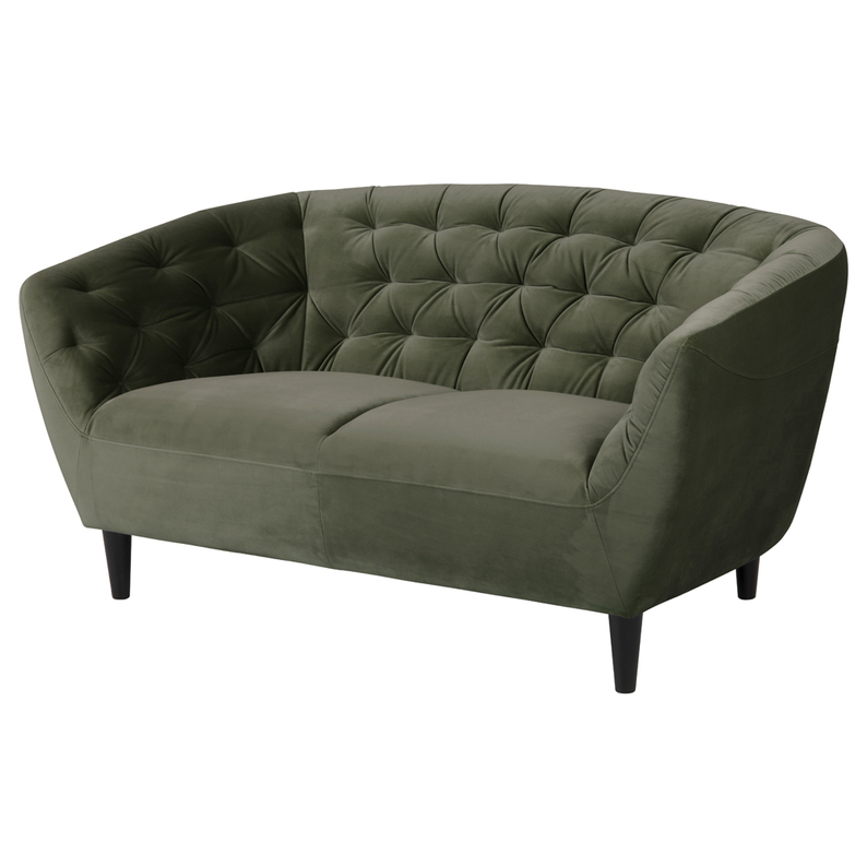 Sofa dwuosobowa Buzet zielony welur
