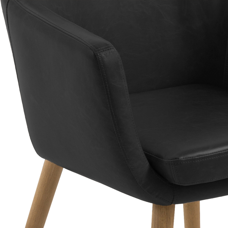 Krzesło tapicerowane Marcelio czarne