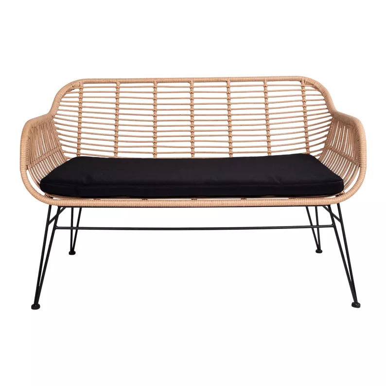 Sofa ogrodowa Hesso z technorattanu brązowa