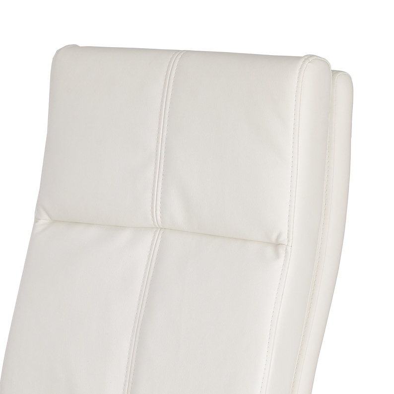 Krzesło tapicerowane Emma białe - ekoskórzane tapicerowanie