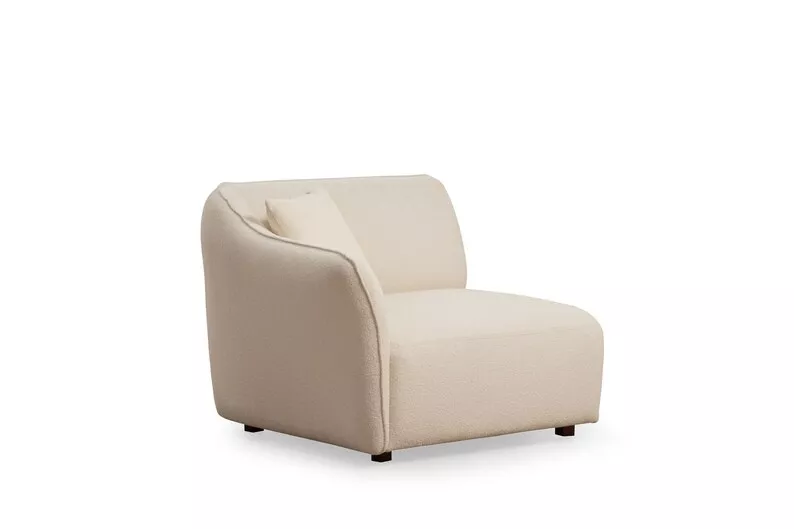 Sofa modułowa Reevad 288 cm w tkaninie boucle kremowa