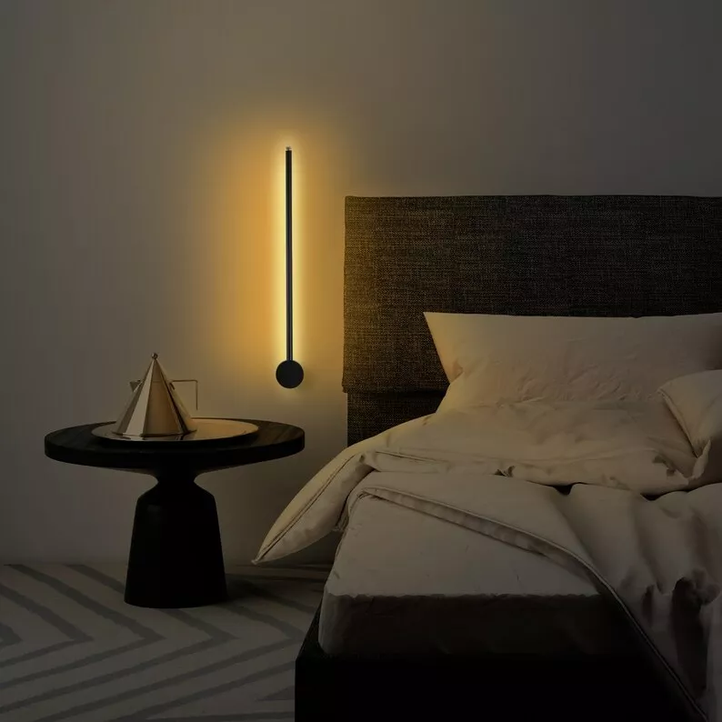 Lampa ścienna Walriefle 62 cm czarna