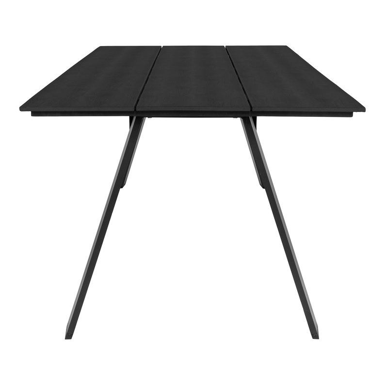 Stół ogrodowy Vervin czarny 100x220x74 cm