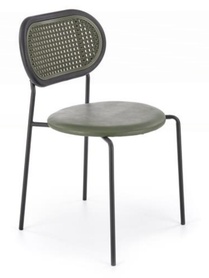 Krzesło z tworzywa Haplest technorattan/ekoskóra zielone