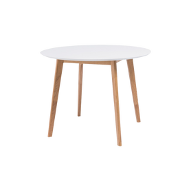 Stół okrągły Ikast średnica 100 cm z białym blatem