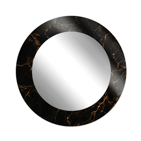 Lustro ścienne okrągłe Carcopino czarny marmur
