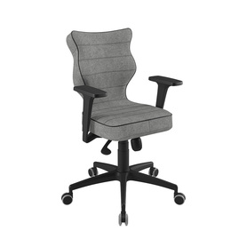 Krzesło biurowe Perto szare na czarnej podstawie