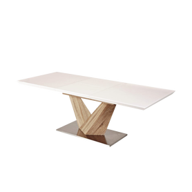 Stół rozkładany Aramoko 140-200x85 cm sonoma - biały