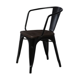 Krzesło Paris Arms Wood czarne sosna szczotkowana