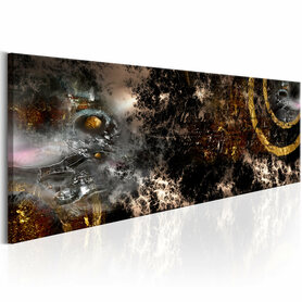 Obraz - Złota galaktyka 120x40 cm
