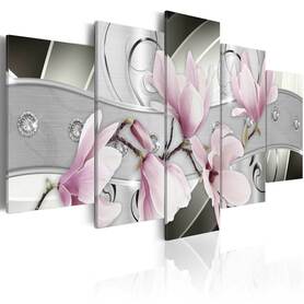 Obraz - Stalowe magnolie 100x50 cm