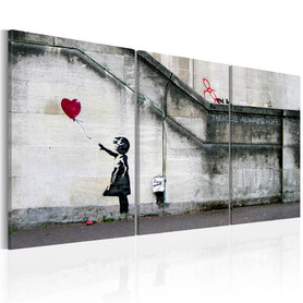 Obraz - Zawsze jest nadzieja (Banksy) - tryptyk 120x60 cm