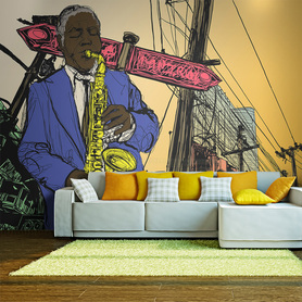 Fototapeta Saxophonist in New York
