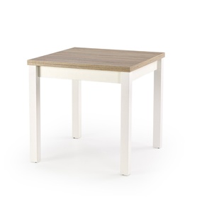 Stół rozkładany Lea 80-160x80 cm biały-dąb sonoma