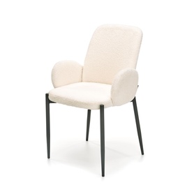 Krzesło tapicerowane Buxar kremowe - boucle
