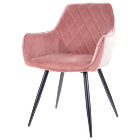Krzesło tapicerowane Brisheapp różowe