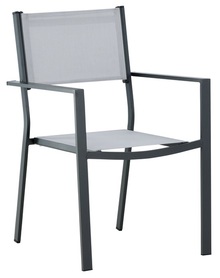 Krzesło ogrodowe Misando czarno-szare