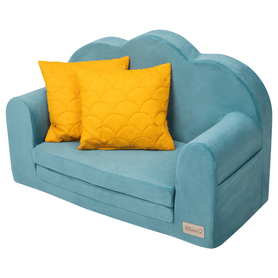 Sofa do pokoju dziecięcego Minervino błękitna