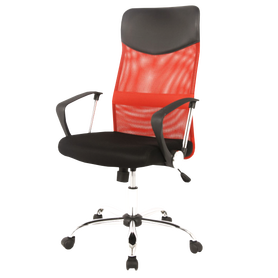 Fotel biurowy Rens czerwono - czarny