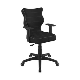 Krzesło biurowe Duo czarne z efektem melanżu na czarnej podstawie