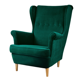 Fotel uszak Malmo zielony welur
