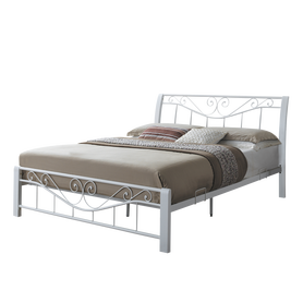 Łóżko metalowe Malakka 160x200 cm białe