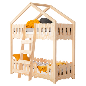 Łóżko domek dla dzieci Gella piętrowe