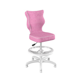 Krzesło biurowe młodzieżowe Petit różowe na białej podstawie rozmiar 4 WK+P