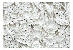 Fototapeta Alabastrowy ogród z białymi kwiatami 200x140 cm