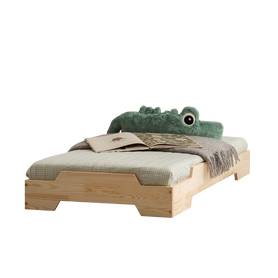 Łóżko Hallie dziecięce z drewna 80x200 cm 