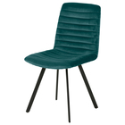Krzesło tapicerowane Kimmy butelkowa zieleń na metalowych czarnych nogach
