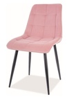 Krzesło tapicerowane Briare różowa tkanina hydrofobowa