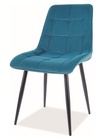 Krzesło tapicerowane Briare turkusowa tkanina hydrofobowa