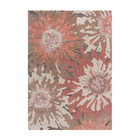 Dywan syntetyczny Soft Floral z motywem kwiatów terracotta